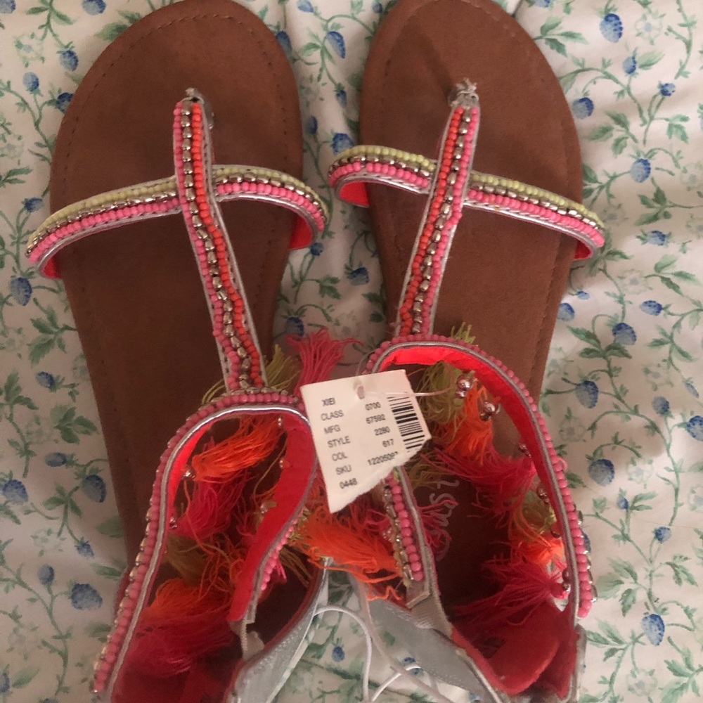 Justice sandals new size 1